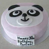 Fondant with Flat Panda Topper